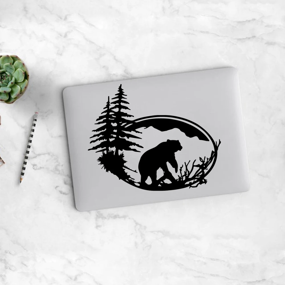 Black Partial Bear Laptop Vinyl Decal Sticker For Para Touchpad Stickers | Компьютеры и офис