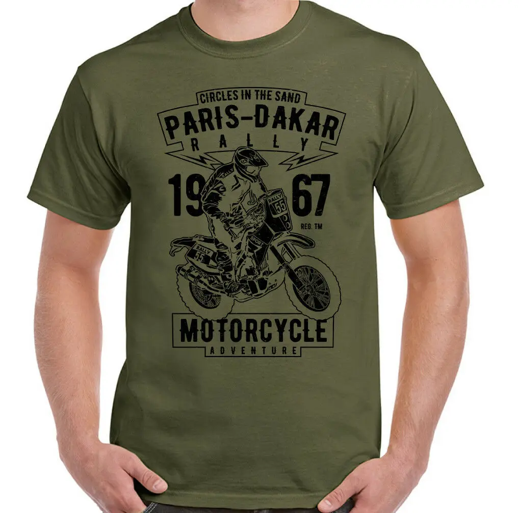 

Paris Dakar Rally Mens Motorcross T-Shirt Motorbike Motorcycle Dirt Bike Motox Unisex Racing Tee Size S-3Xl