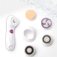 Кисть для очистки дица Электрический Массажер Питание устройство для очистки красота для акне лицо Уход щетка для глубокой чистки лица массажер