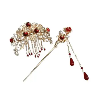 

2pcs Delicate Hair Forks Tassel Hairpin Hair Stick Pin for Party