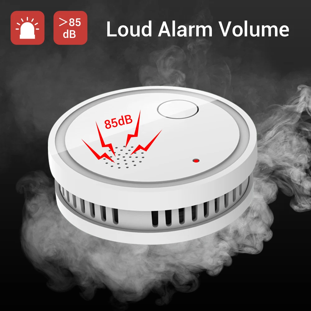CPVan NEW Smoke Detector CE Certified Wireless Fire Sensor Protection EN14604 Listed with Photoelectric Sensor Fire Smoke Alarm