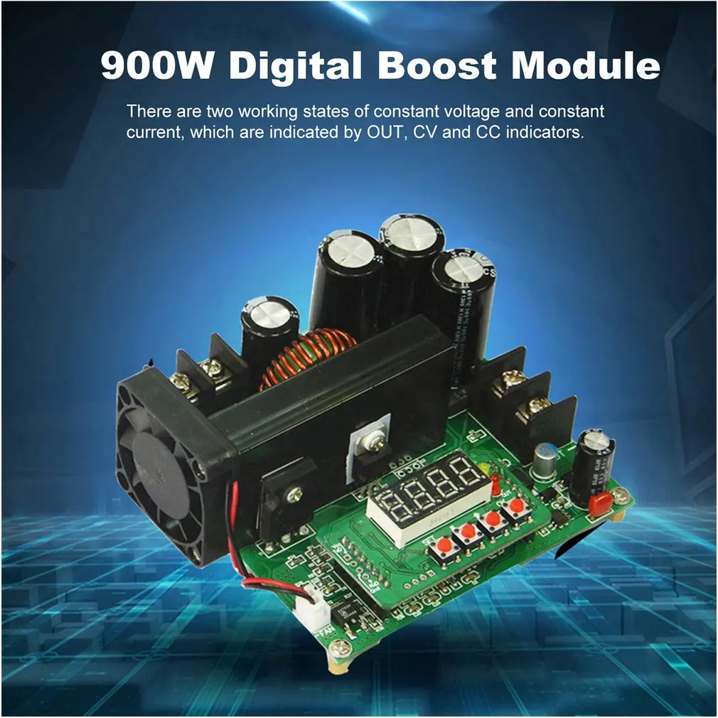 BST-900W 8-60 В до 10-120 В DC преобразователь светодиодный цифровой преобразователь напряжения