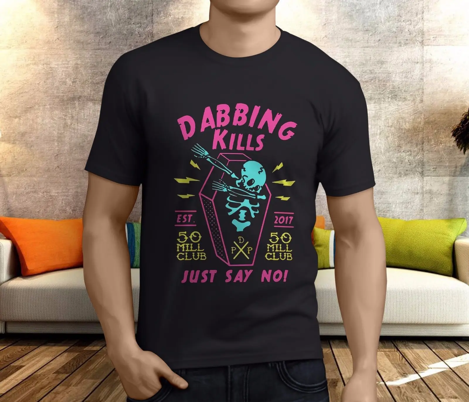 Новая популярная мужская Черная футболка с надписью Kills Pewdiepie | Мужская одежда