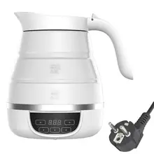 US/UK/EU/AU складной портативный водяной силиконовый чайник для домашнего путешествия, Мини Ручной Электрический чайник с автоматическим отключением питания