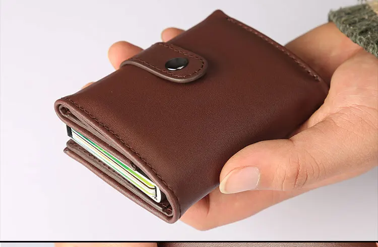 Стиль AliExpress Amazon Горячая Pu алюминиевая карта из сплава пакет RFID экранированный Противоугонный кошелек алюминиевая карта из сплава коробка