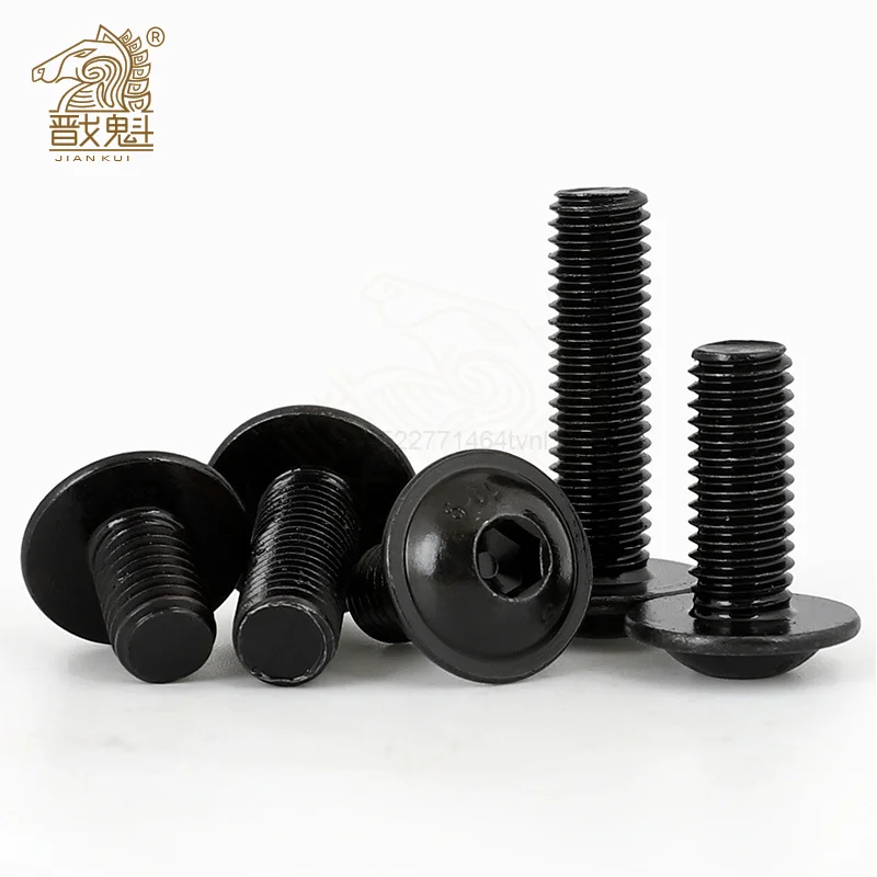 Hexagon Socket Screw Hex Socket Cap Screw Hexagonal Flange Bolts Nylon Screw Bolt Stainless Steel Screw Carbon Steel Screw 1-20PCS M4-M12 Bolt Socket Flange Button Head Screws 10.9 High Tensile Black Allen Bolts