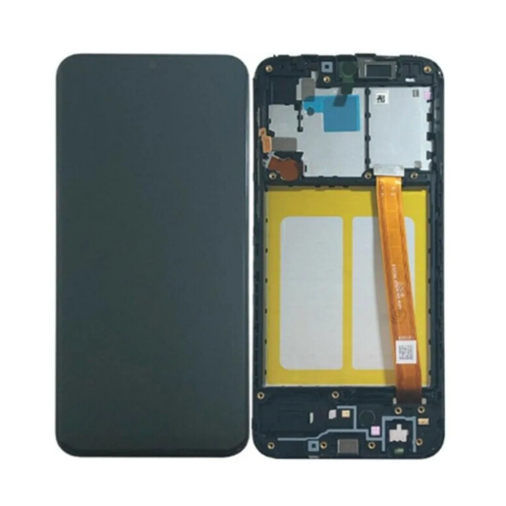 Черный ЖК-дисплей сенсорный экран дигитайзер Рамка в сборе для samsung Galaxy A20e SM-A202 A202 - Цвет: Black