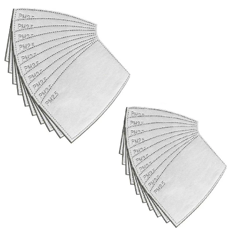 

80Pcs PM2.5 Mask Activated Carbon Filtration Face Mask Breathing Insert Protective Mouth Dust Mask Replacement