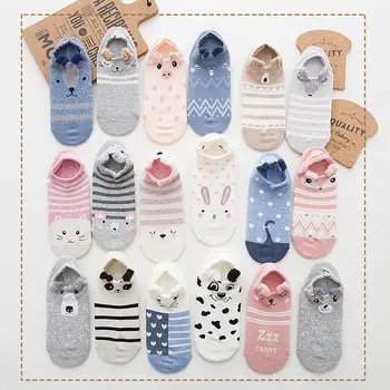 

Hot Sale Breathable Kawaii Cartoon Women Comfortable Cute Cotton Socks Anti-Slip Teenage Girls Slippers Short Ankle Socks