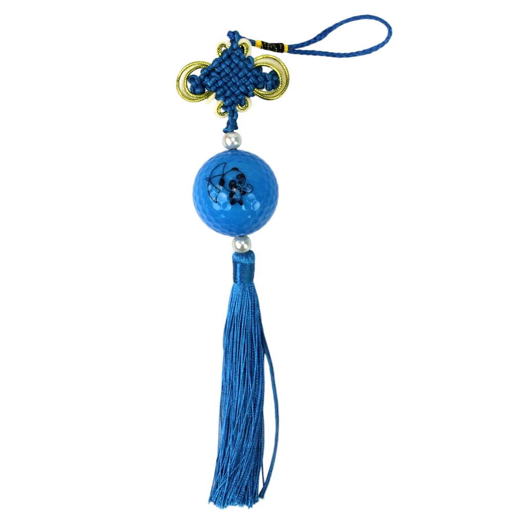 Traditional Handcraft Knitted Chinese Knot with Golf Ball - Hall Door Office Car Hanging Decor