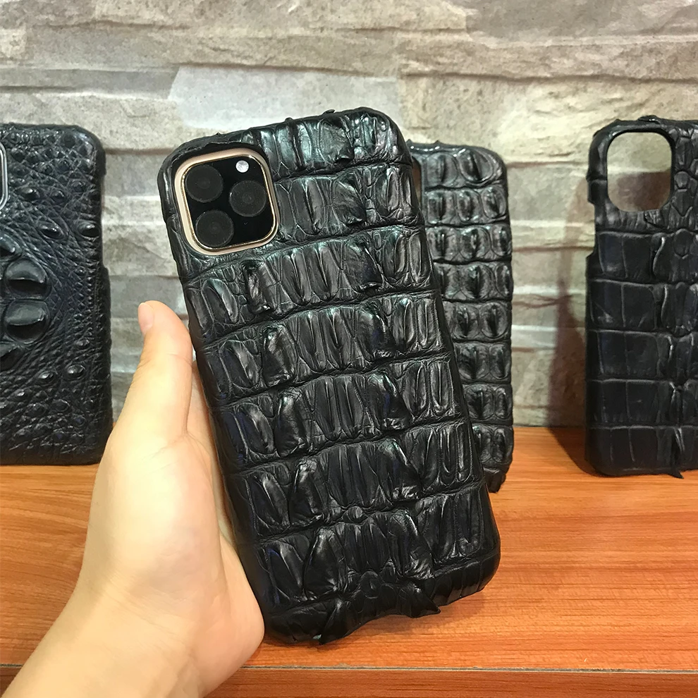 Роскошный чехол из натуральной крокодиловой кожи для Apple iPhone 11/Pro/Max противоударный защитный чехол для телефона задняя крышка оболочка