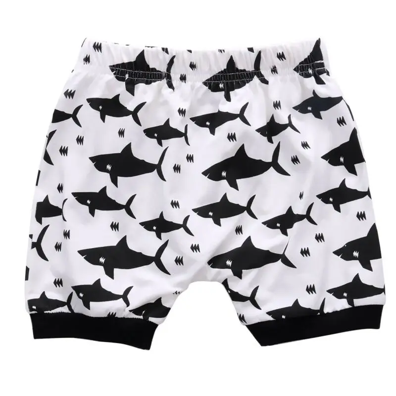 2PCS Baby Boys Shark T-shirt Tops Shorts Summer Outfits Set Clothes US Stock 