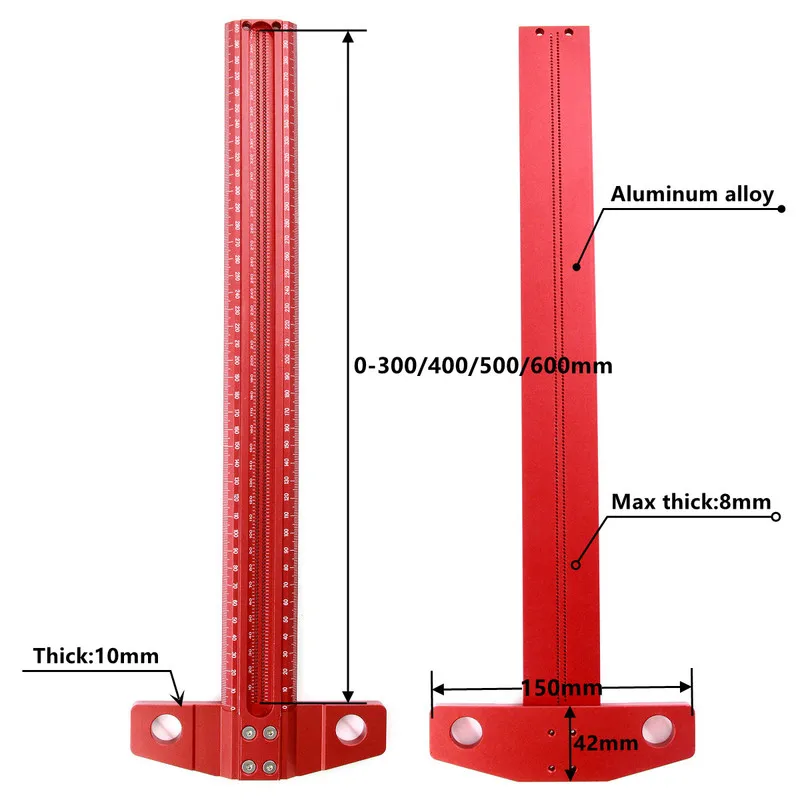 Levoite™ Precision Woodworking T-Squares Scribing Ruler — levoite