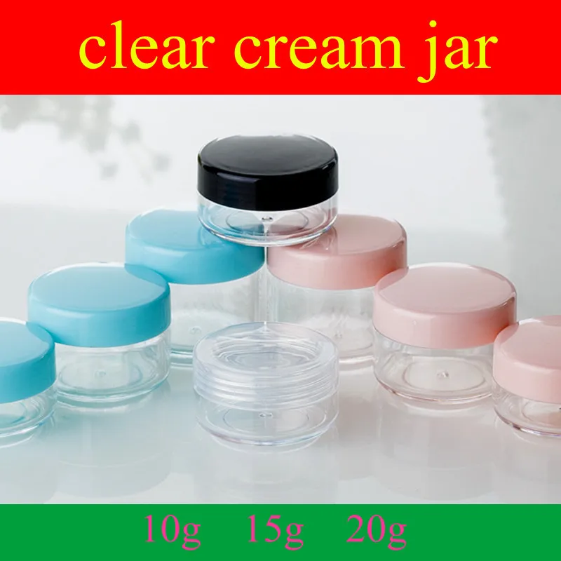 

30/50/100PCS 10G 15G 20G Cream Jar Cream Jar Clear Cosmetic Container Empty Makeup Facial Mask Refillable Pot Sample Canister