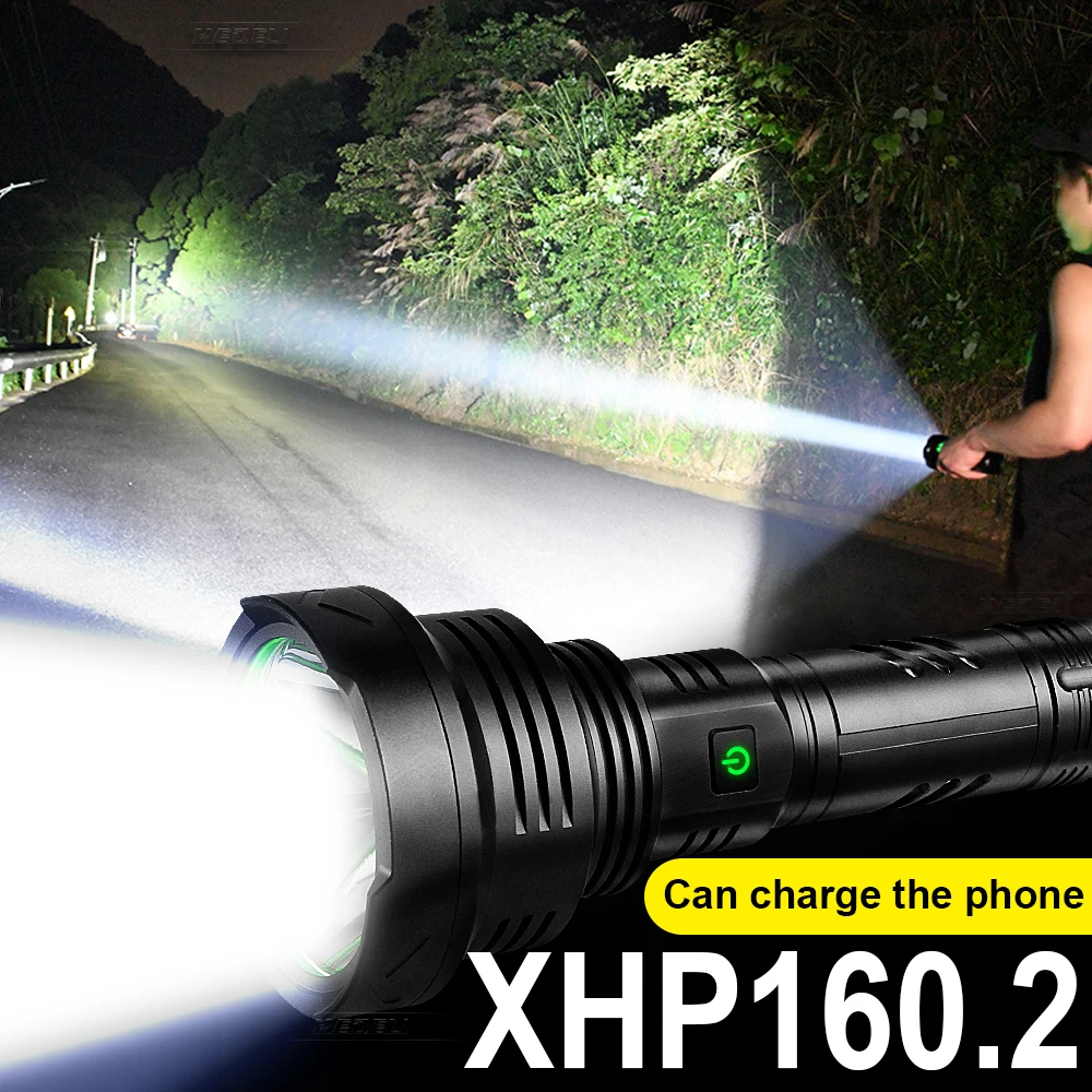 Super XHP160 Lanternas de Led de Alta Potência Tocha USB Recarregável  Lanterna de Acampamento Tático 200000 Lumen COB 18650 26650 Lanterna -  AliExpress