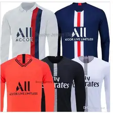 19 20 PSG футбол Джерси с длинным рукавом MBAPPE Кавани полный DANI ALVES third Out Таиланд Качество футбольная рубашка