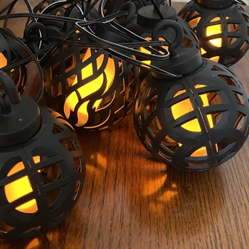 

LED Solar String Light Outdoor Waterproof Flame Hanging Global Fairy Lamp
