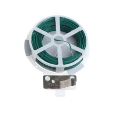 30 м 50 м сад твист галстук проволока кабельная катушка с резак Садоводство завод куст цветок