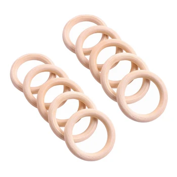 

5x Wooden Ring for Crafting DIY Craft Jewelry Making 90mm & 5x 100mm