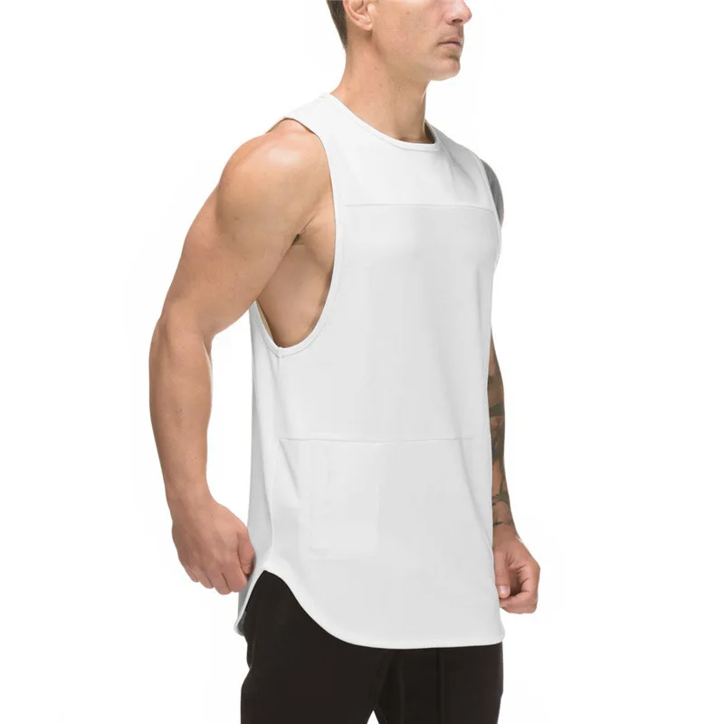 Fashion Casual Gym Clothing Bodybuilding Workout Mesh Tank Top Men Musculation Fitness Singlets Sleeveless Vest Muscle Shirt Men