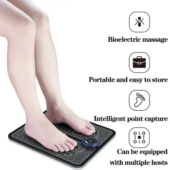 

6 Modes Electric EMS Foot Massager Physiotherapy Tens Massage Mat 9 Levels Intensitys Adjustable Massage Foot Acupuncture Points