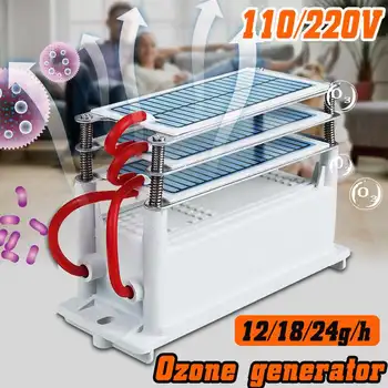 

110V/220V 12/18/24g/h Ozone Generator Car Sterilization Chip Active Oxygen Disinfection Machine Air Purifier Formaldehyde