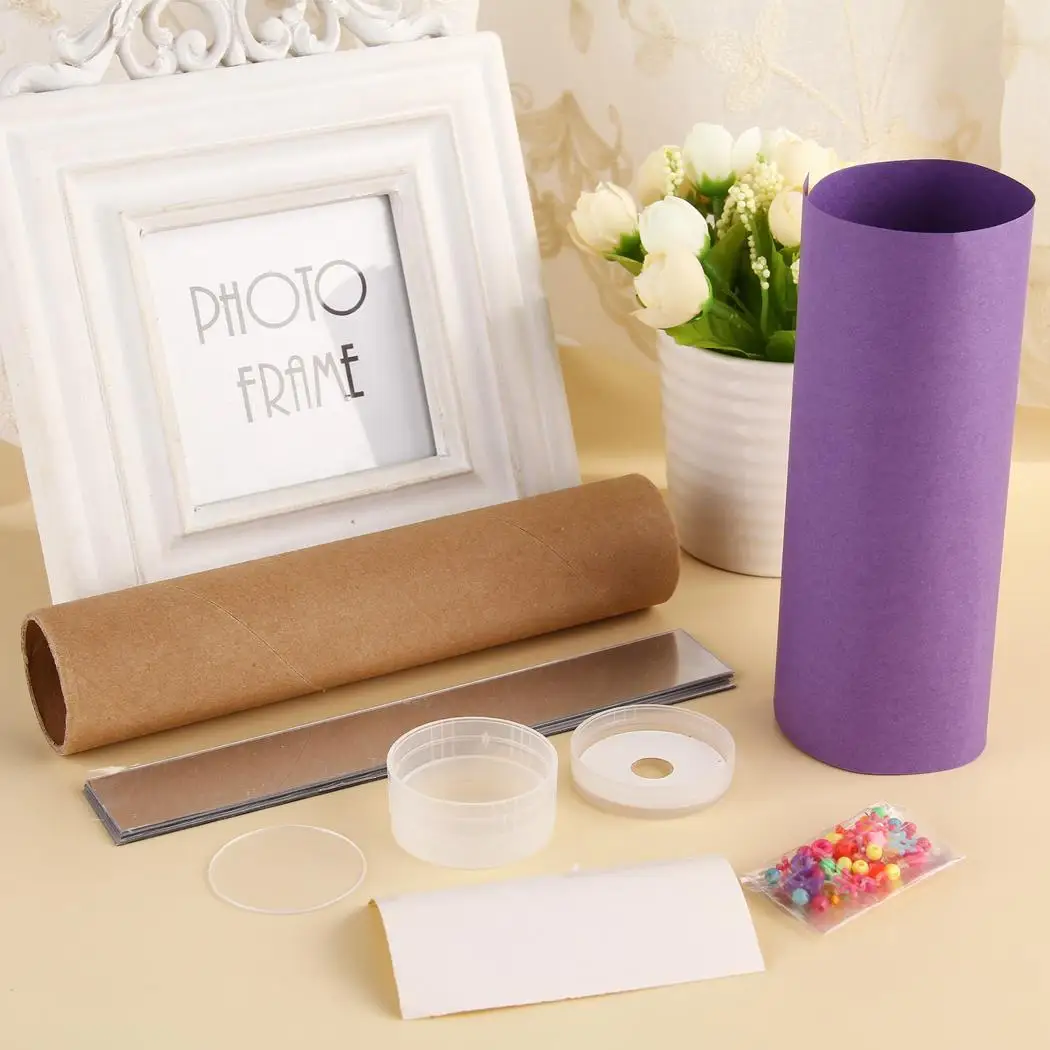 Дети DIY Красочные развивающие DIY игрушка калейдоскоп 1-4> 6 лет как картина комплект
