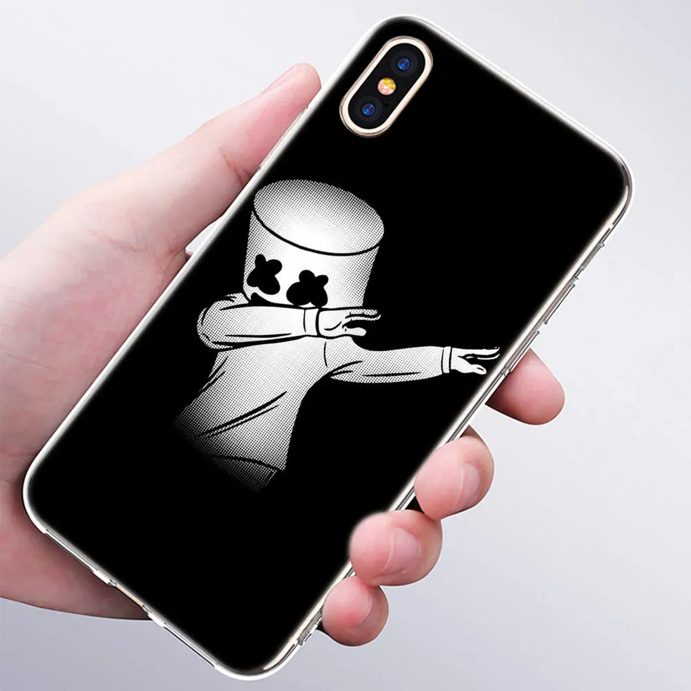 Роскошный мягкий силиконовый чехол для телефона DJ marshmallow для Apple iPhone 11 Pro XS Max X XR 6 6S 7 8 Plus 5 5S SE Модный чехол - Цвет: 002