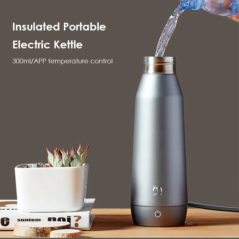 Jmey Portable Electric Kettle Household Travel Insulated Water Boiler