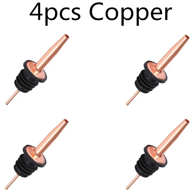 4pcs Copper 4 шт./компл. Нержавеющая сталь различных Вино Ликер Дух заливщик свободного бутылки вина носика фиксаторы уход за кожей лица маска панели инструментов - Цвет: 4pcs Copper