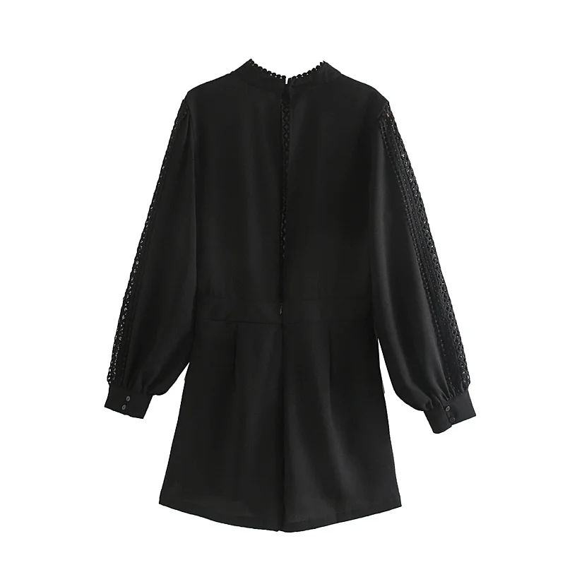 new women's winter fashion bottoming stitching collar long-sleeved coveralls pants piece pants-28,323