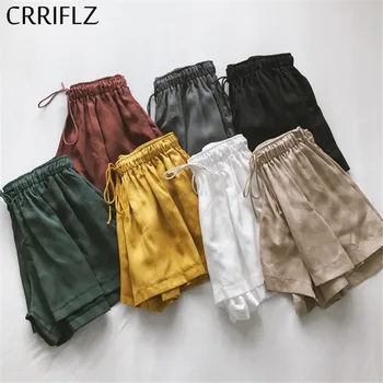 

2020 New Casual Loose Lyocell Short Women High Wasit Drawstring Solid Short CRRIFLZ