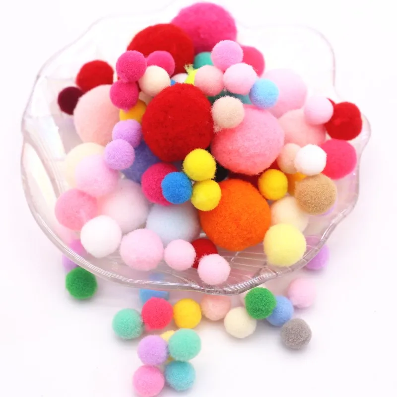 10mm Pompoms Mixed Colours Mini Pom Poms Card Making Arts And Crafts Kids