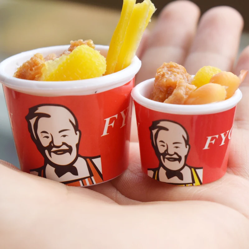 Mini Doll Food 2pcs 1/6 1/12 Scale for Miniature Dollhouse Pretend Play Kitchen Set Furniture Decoration Accessories Toy