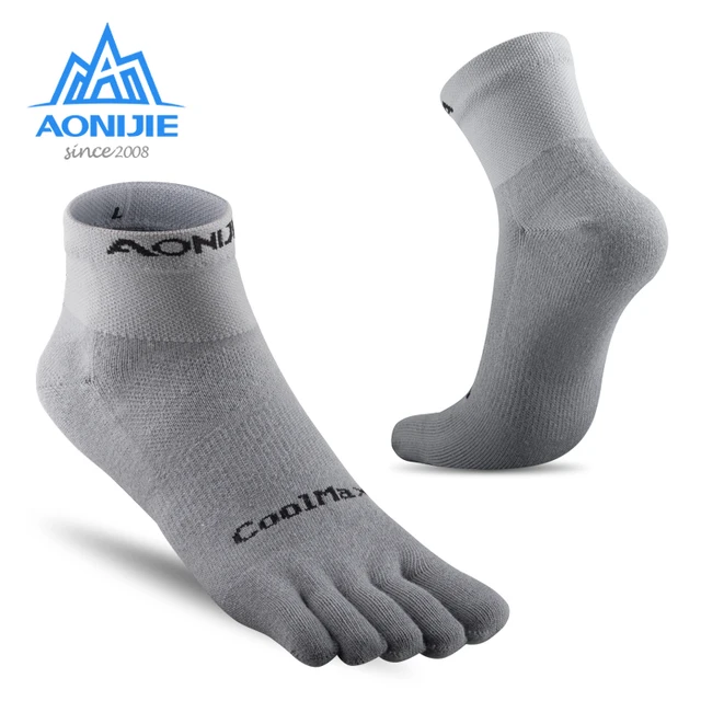US $4.70 AONIJIE E4109 One Pair Low Cut Socks Quarter Athletic Toe Socks Perfect For Five Toed Barefoot Runn