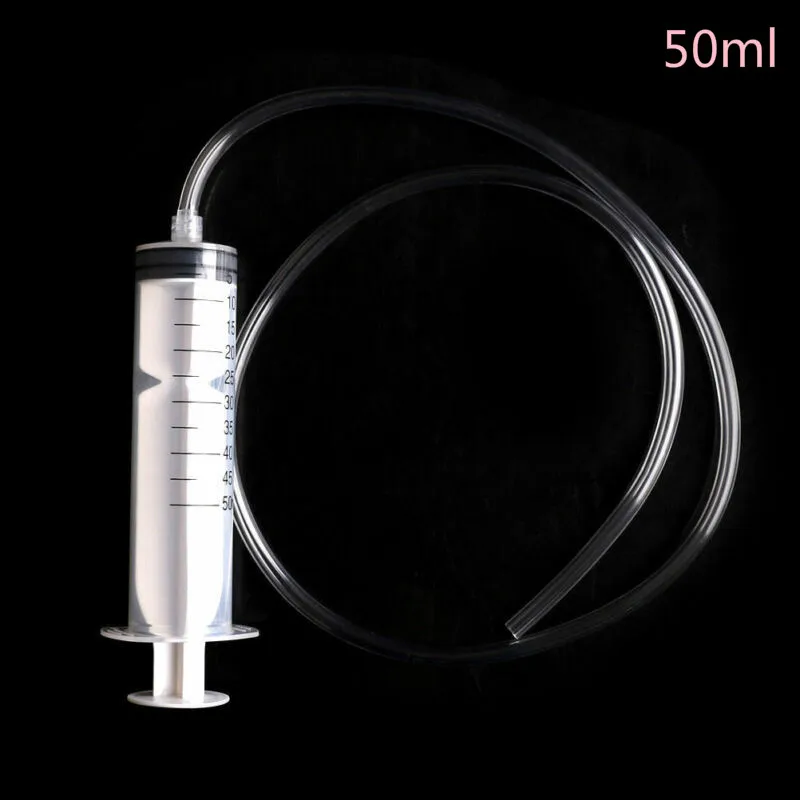 

5PCS 50ml Capacity Syringe Reusable Pump Oil Measuring With 80cm Silicone Tube Hot