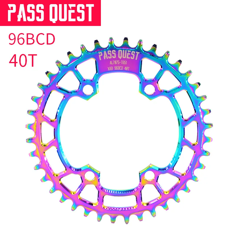 Пасс QUEST 96BCD с титановым покрытием MTB узкая широкая цепь/цепное колесо 34 T/36 T/38 T/40 T/42 T/44 T/46 T/48 T велосипед deore xt Chainwheel