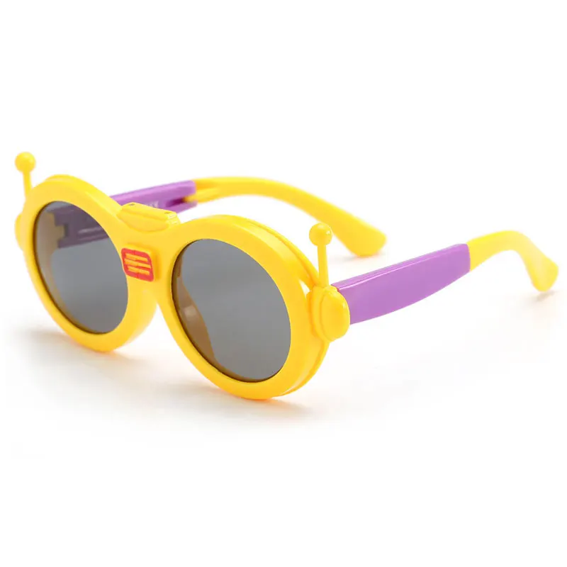 Cartoon Sunglasses Kids Polarized Children Collapsible Eyeglasses TR90 environmental Flexible Safety Frame Shades For Boy Girl