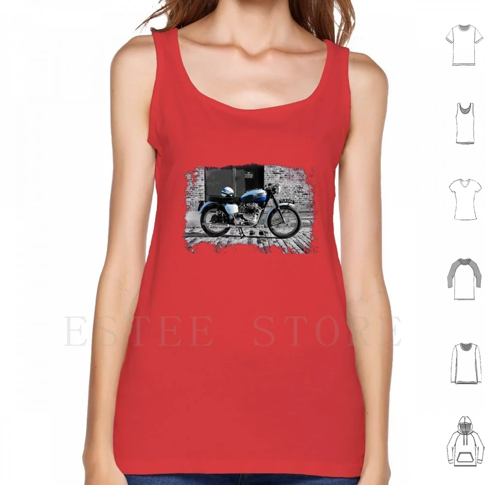 The T120 Bonnie Tank Tops Vest Bonneville Moto Motor Cycle Motor Bike T120 Moto Moto Vintage Old