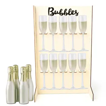 

Wedding Wooden Champagne Holder Wooden Rack Birthday Wedding Party Decoration Champagne Wine Drinks Stand Holder