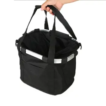 

Bicycle Basket Folding Removable Front Bike Handlebar Basket Easy Installation Detachable Mountain Cycling Bag