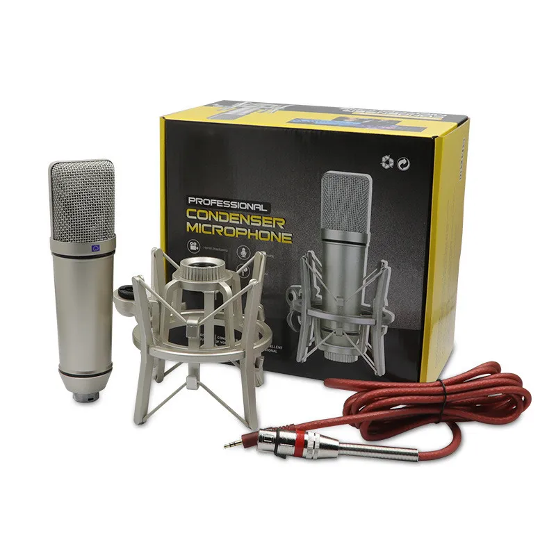 best usb microphone Cheap Metal Condenser Recording Microphone with Large Shock Mounts Microphone For Computer/Laptop Podcast Gaming YouTube podcast microphone Microphones