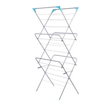 

Iron 3 Tiers Foldable Hanger Clothes Drying Rack Balcony Clothes Storage Rack Household Clothes Shoes Hanger Baby Clothe Hangers