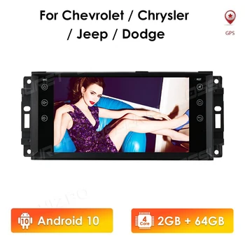

6.2'' 4Core 2GRAM 64GROM 2din Android 10 Car GPS for Jeep Cherokee 2009 2008 2010 Wrangler stereo Dodge radio Chrysler autoradio