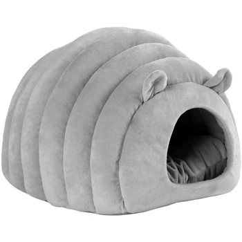 

Practical Pet Cat House Dog Bed Caterpillar Kennel Hamster Cotton Soft Bed Puppy Cave Warm Sleeping Bed Winter Closed Pet Nest
