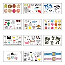 12Pcs/Set,Water Transfer Waterproof Temporary Fake Tattoos Stickers,Cute Cartoon Pattern for Kids,Child,Boy,Girl,Body Art,Makup