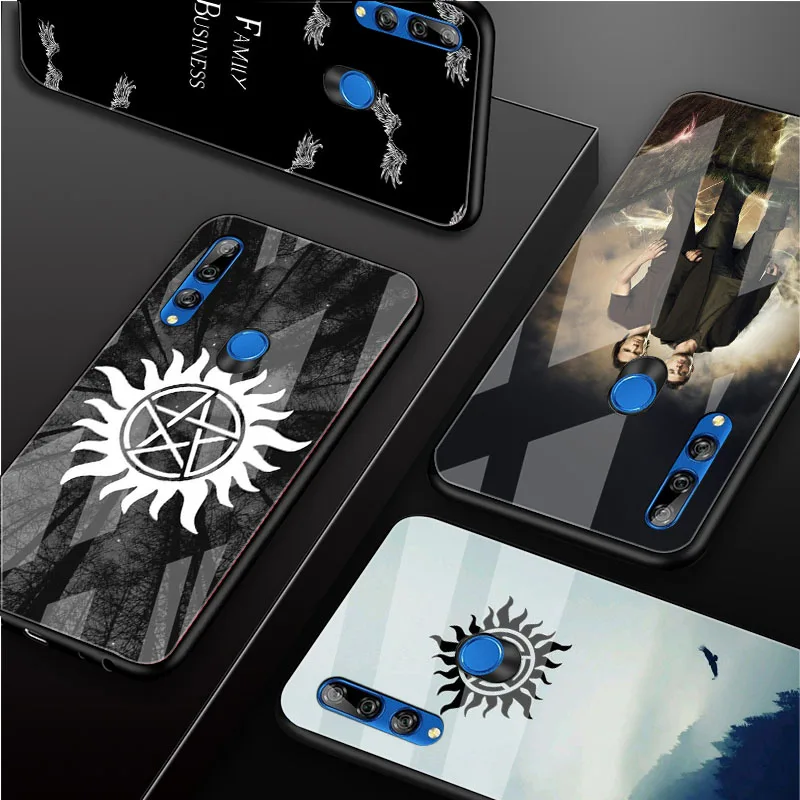 Сверхъестественный DIY Роскошный чехол для телефона из закаленного стекла Huawei Honor
