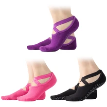 3 пары носков для йоги женские детские колготки женские носки для йоги с захватами для йоги Пилатес Барре балет тренажерный зал танец