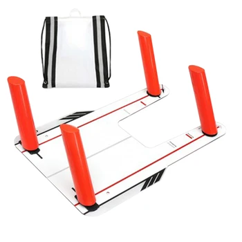 

4 Path Rods Durable Beginner Practicing Flexible Angle Guide Equipment Home Office Golf Swing Training Aid Transparent Base