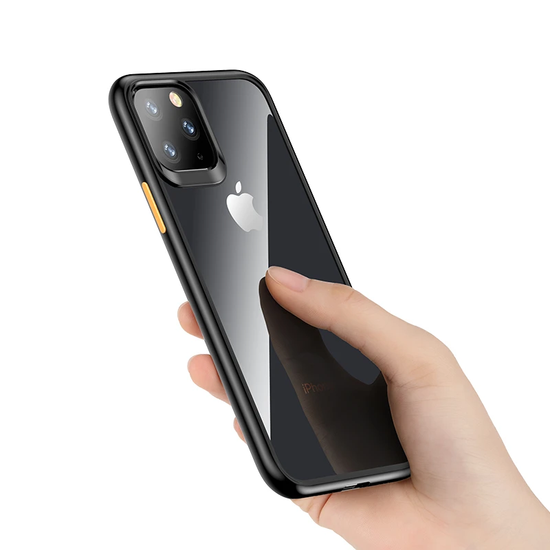 Чехол для Apple iPhone 11, сертифицированный чехол Rock Mil-grade с противоударным бампером и защитой от царапин, черный чехол